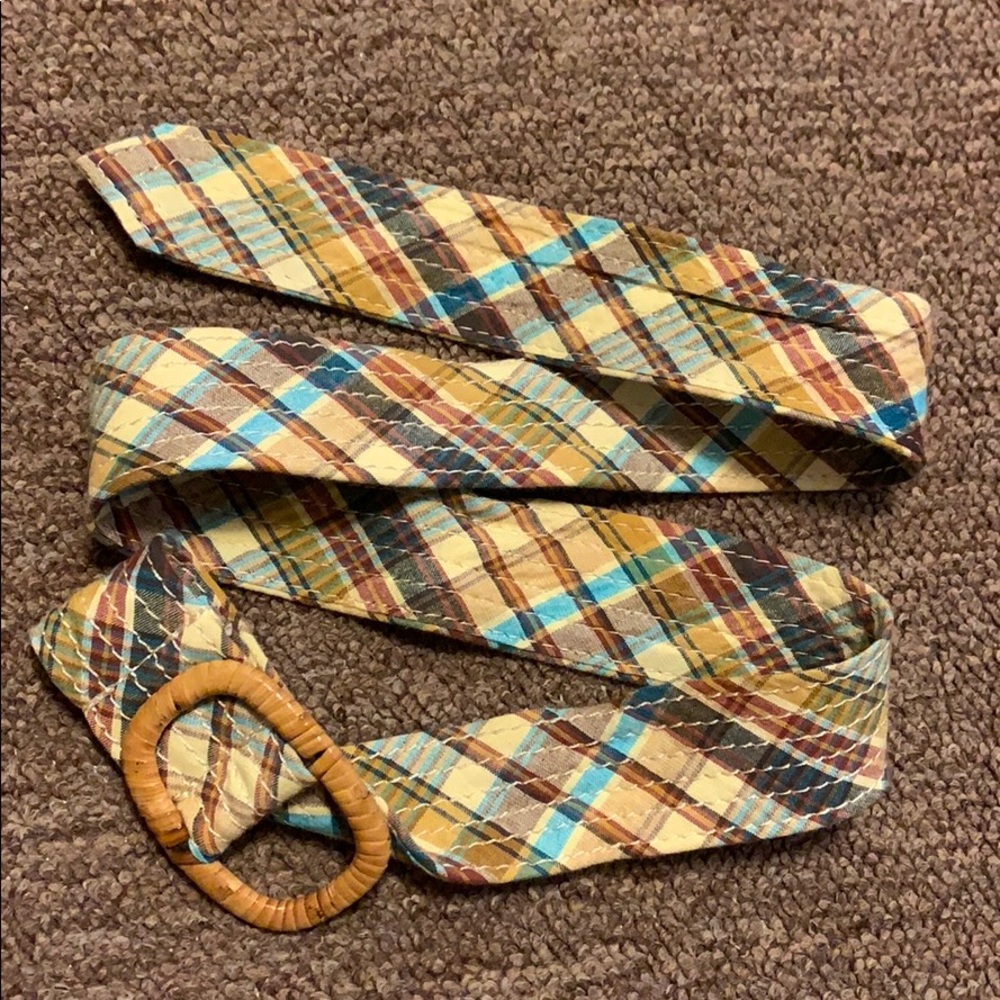 J. Crew plaid fabric belt